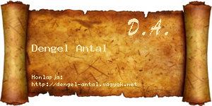 Dengel Antal névjegykártya